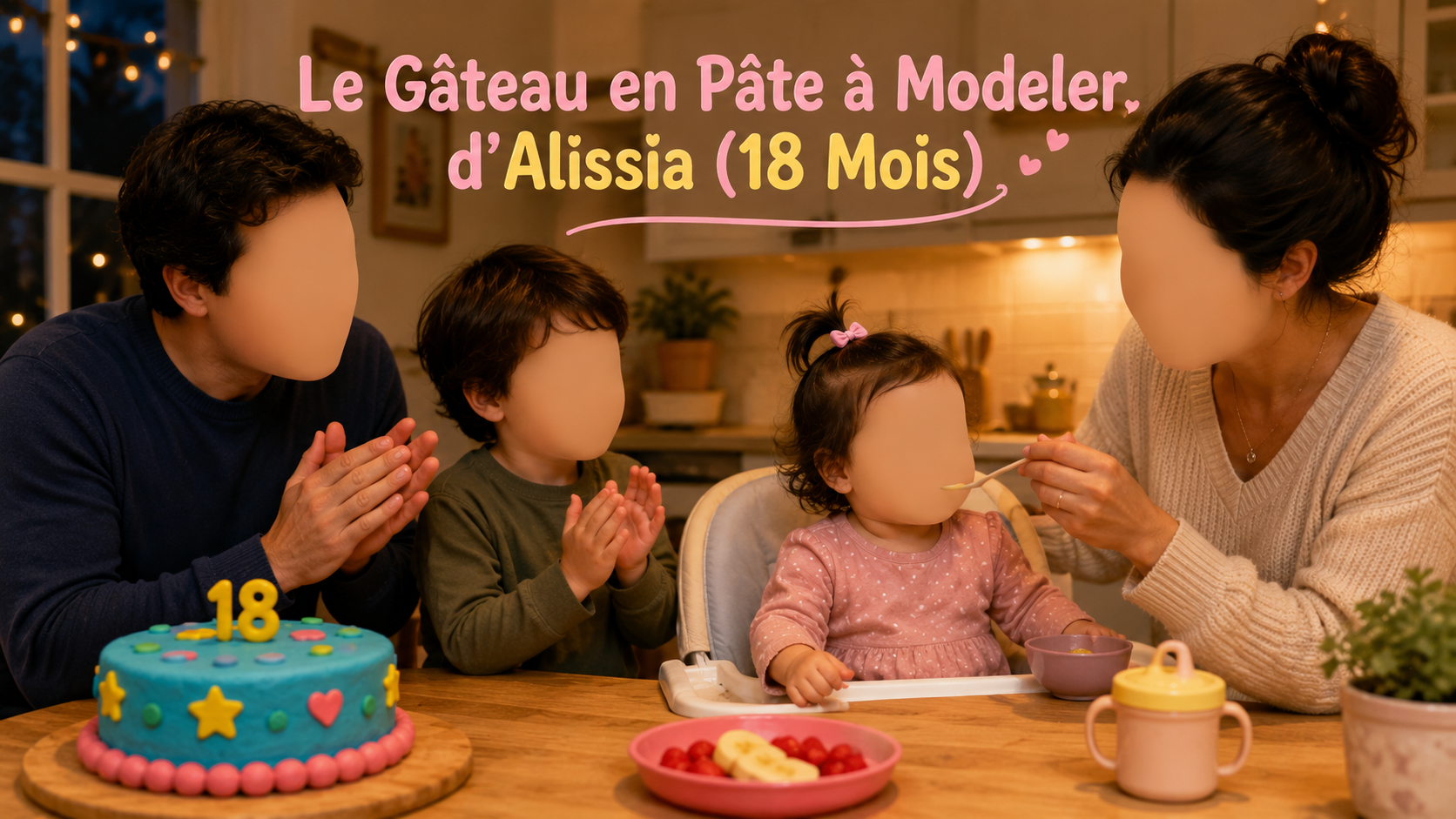 Alissia's 18-Month Playdough Cake